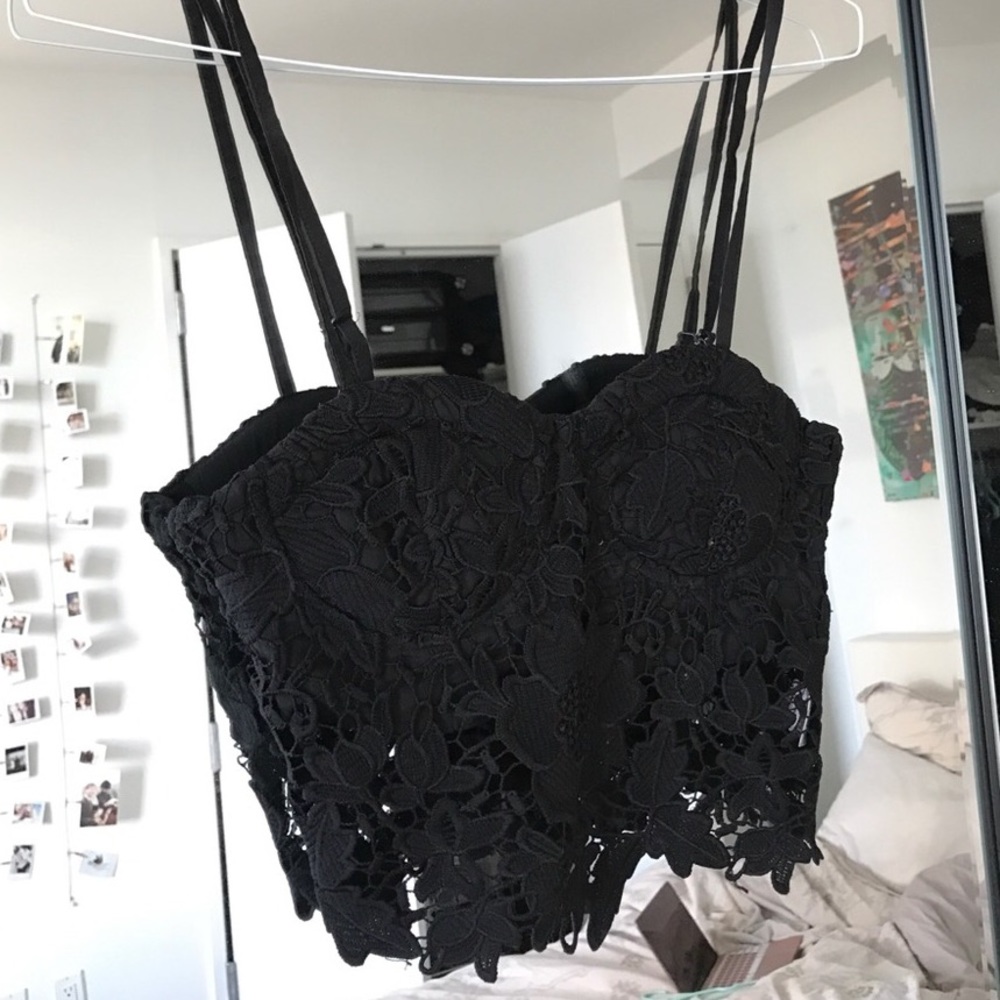 Crop top /lace corset